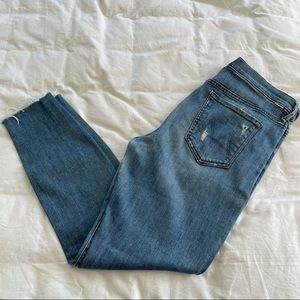 mother denim stunner ankle fray, graffiti girl, 31